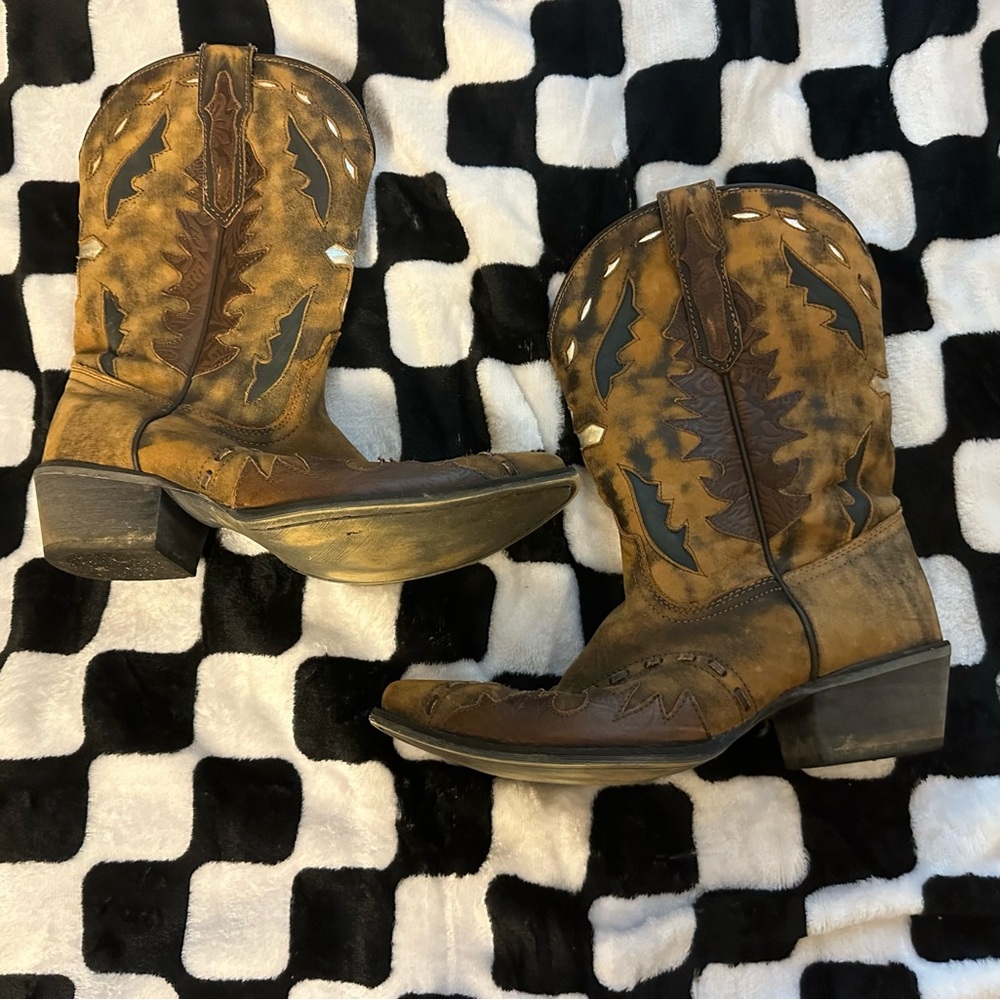 Dan Post ANTHEM Snip Toe DISTRESSED Leather Boot 5.5Y